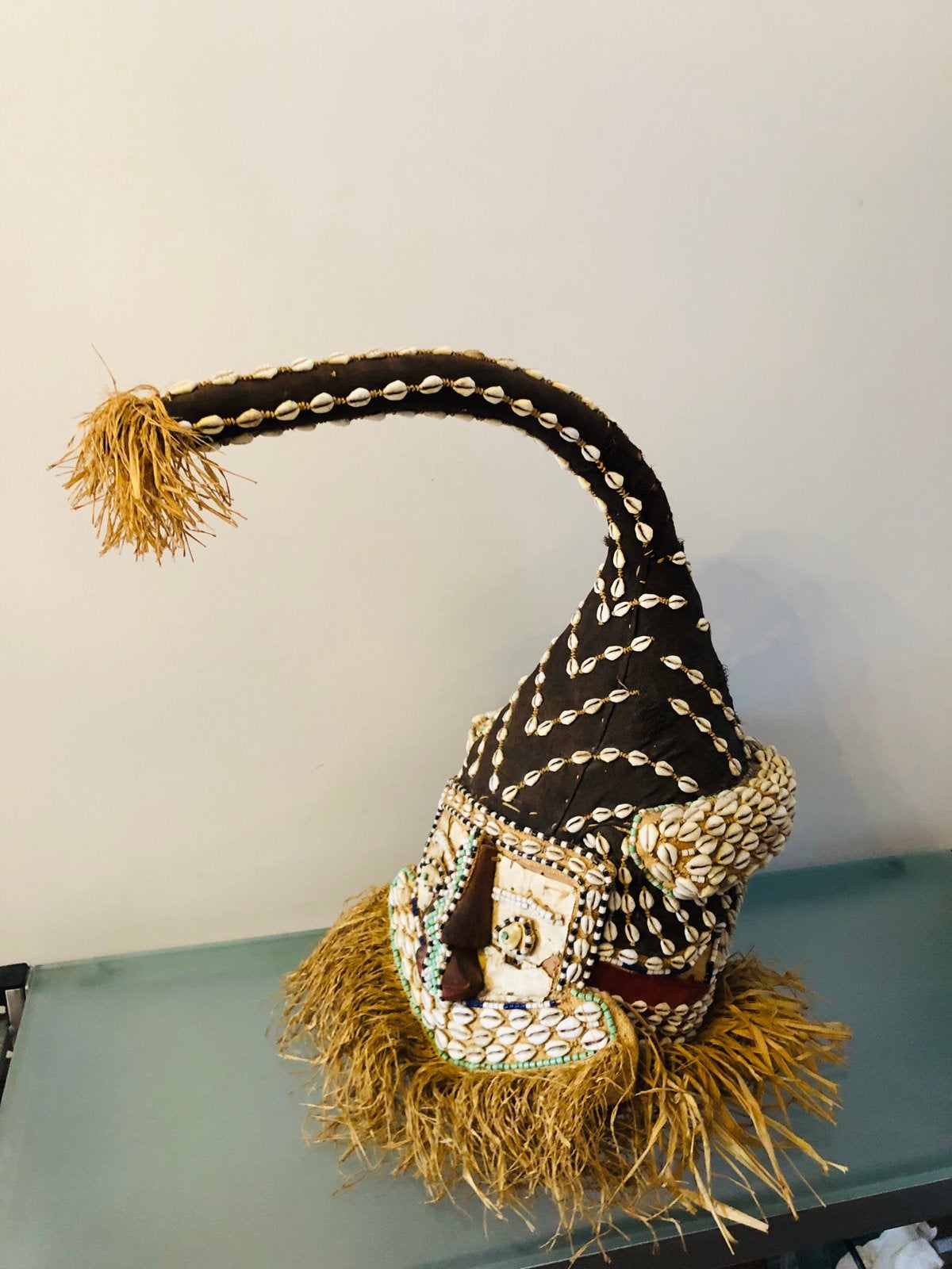 Masque casque éléphant Kuba........., Antiquités & Art, Enlèvement, Masque