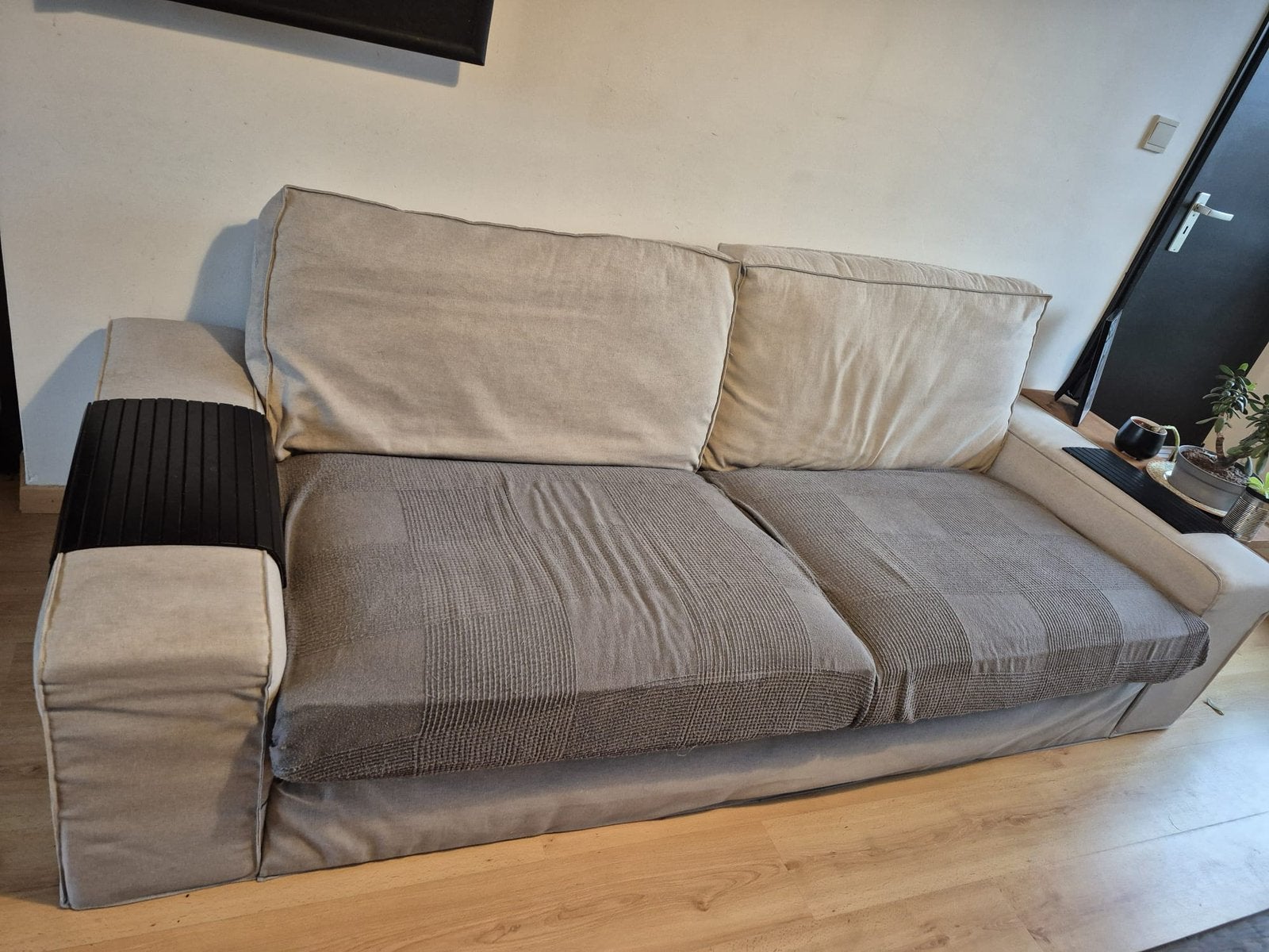 KIVIK 3-zitsbank, Tibbleby beige/grijs, Enlèvement, Comme neuf, Tissus, Modern