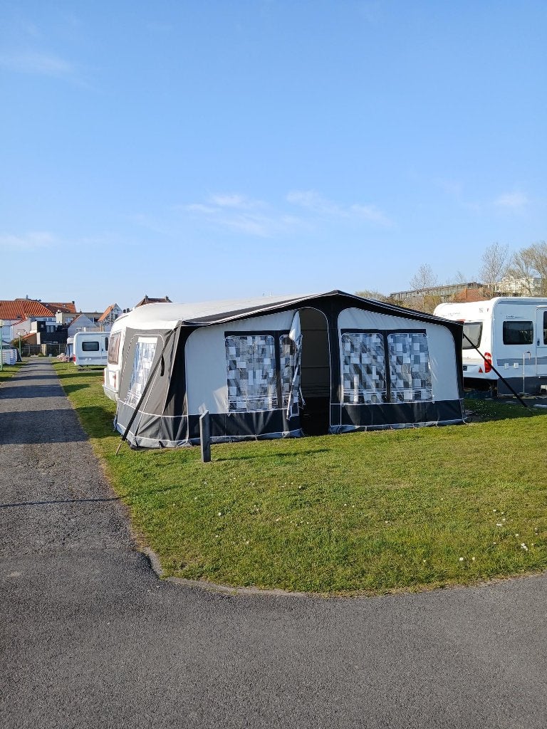 voortent maat 14 met extra luifel als nieuw, Caravanes & Camping, Auvents, Enlèvement, Utilisé, Autres marques