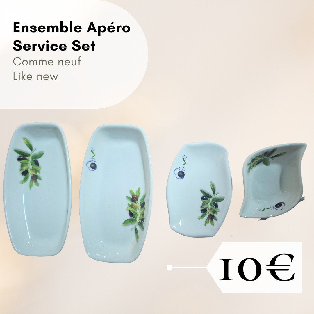 service apéro thème olives, Maison & Meubles, Enlèvement, Neuf, Service complet