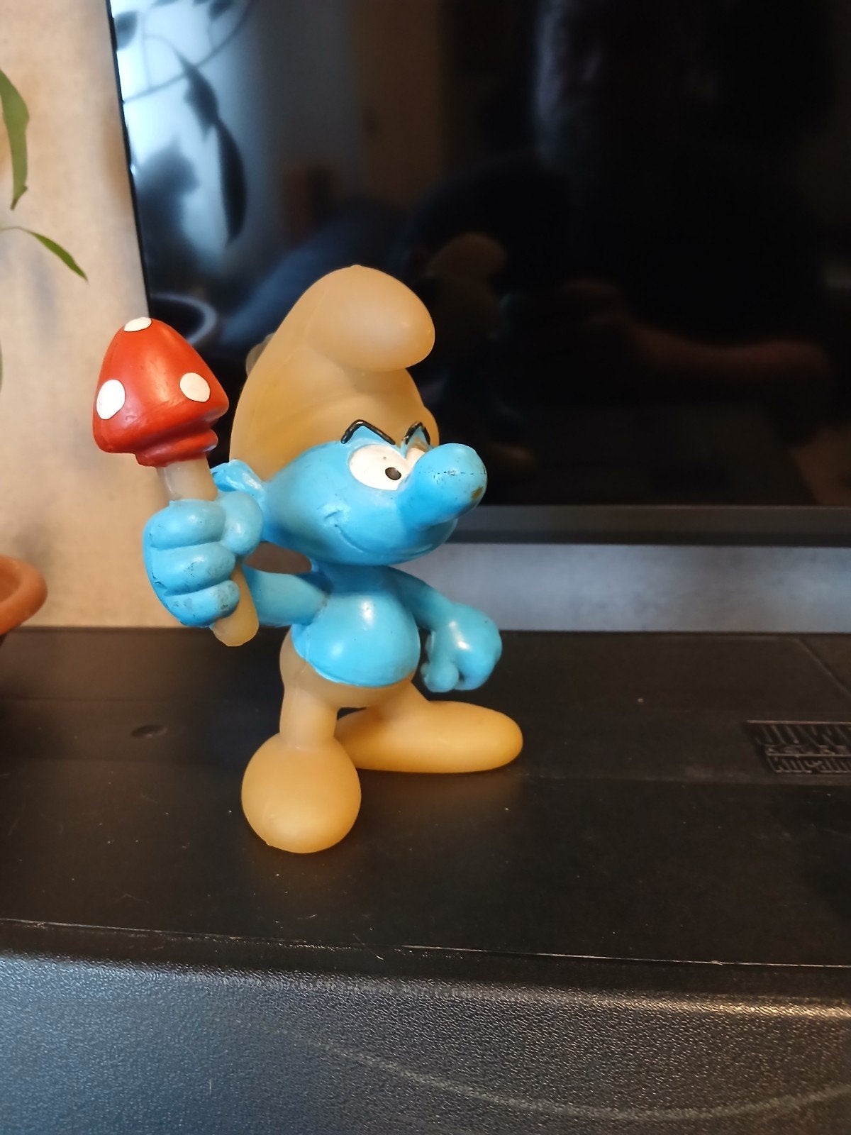 Sica toys keizer smurf 1967 pieper (de fuhrer smurf)., Ophalen of Verzenden