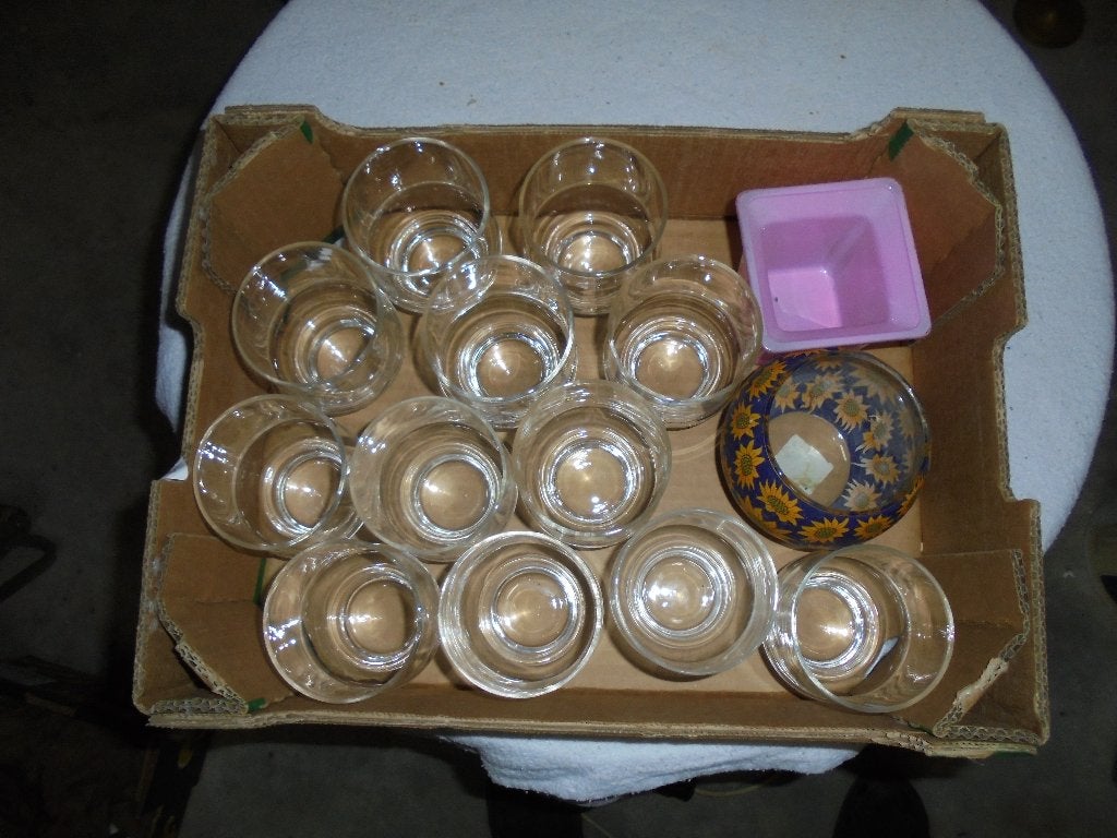 Theelichthouder glas, Meerkleurig, Overige merken, Waxinelichthouder, Ophalen of Verzenden