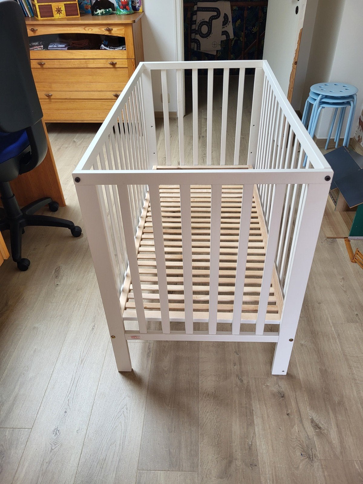 babybed troll, Kinderen en Baby's, Ophalen, Gebruikt, Rechthoekig, In hoogte verstelbaar