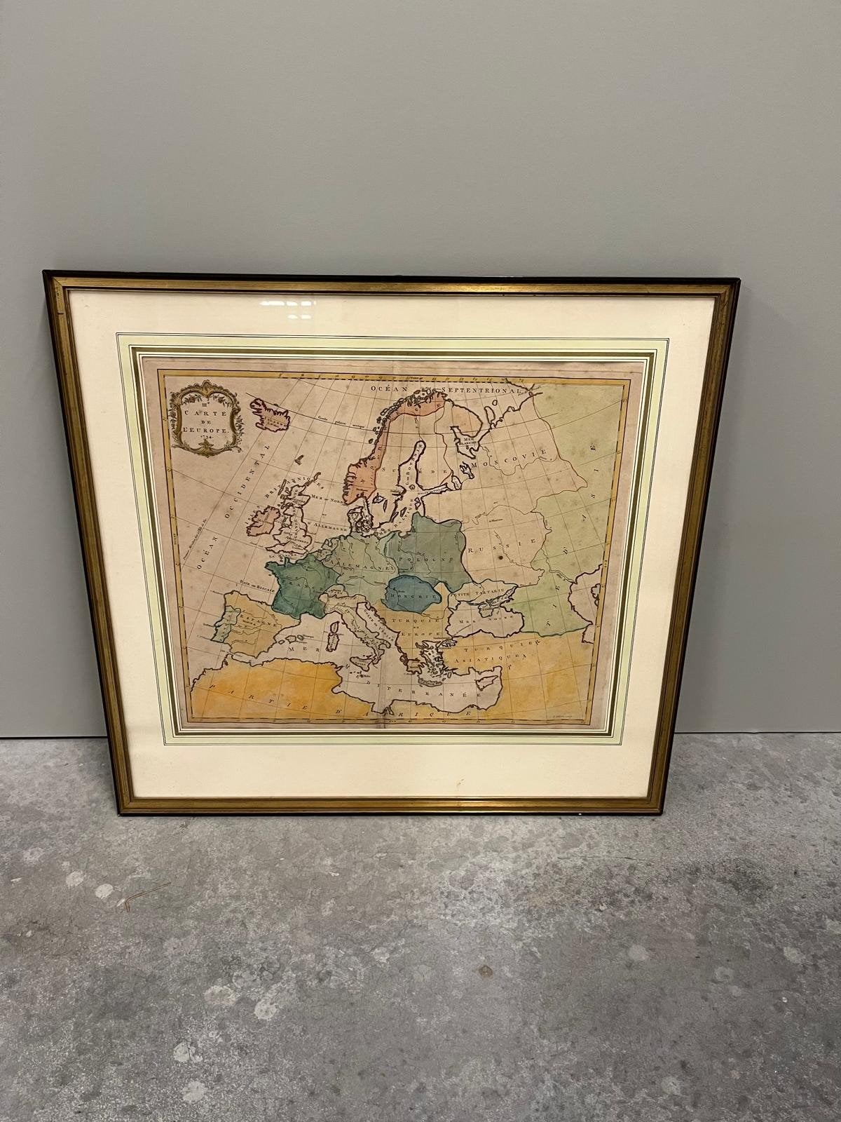 Grande carte ancienne de l'Europe, Enlèvement ou Envoi