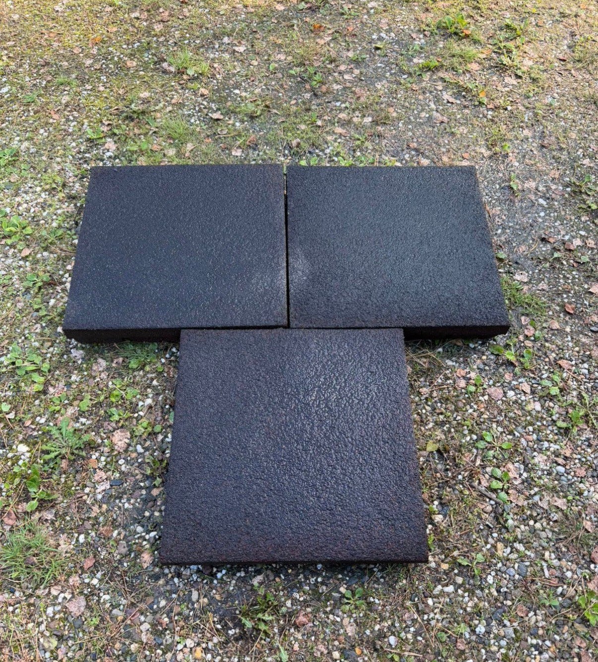 Rubberen tegels ca 50x50x8 speeltoestel stal ed ruim 60m2, Tuin en Terras, Ophalen, Gebruikt, Rubber, 10 m² of meer