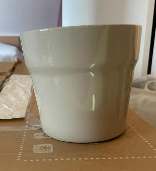 FÖRENLIG sierpot van IKEA, Huis en Inrichting, Woonaccessoires | Vazen, Ophalen of Verzenden, Zo goed als nieuw, Wit