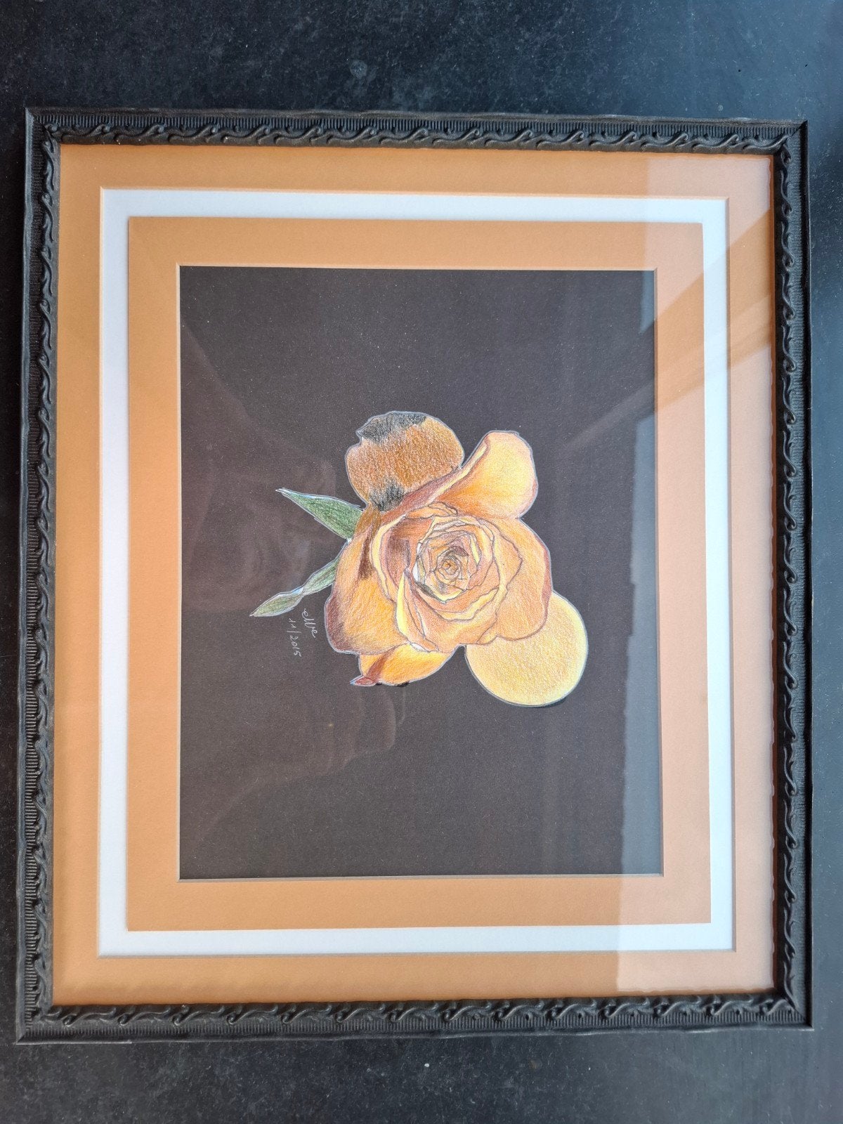 Gele Roos, getekend., Ophalen