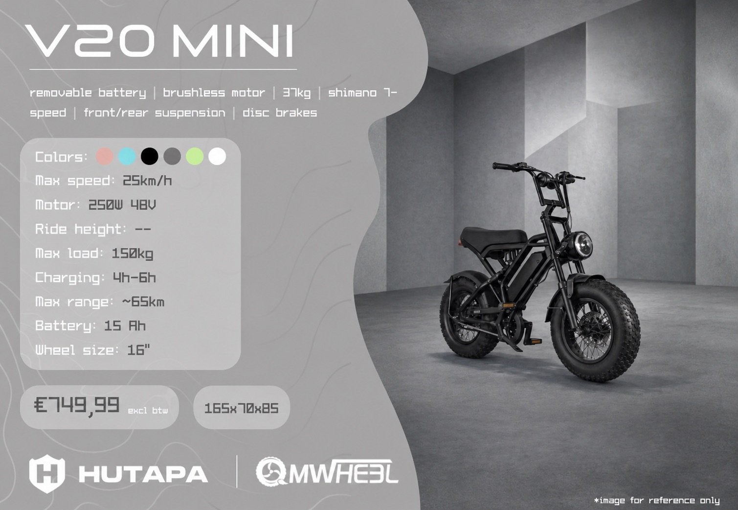 Fat bike V20 mini, garantie, différentes couleurs., Vélos & Vélomoteurs, Enlèvement, Neuf