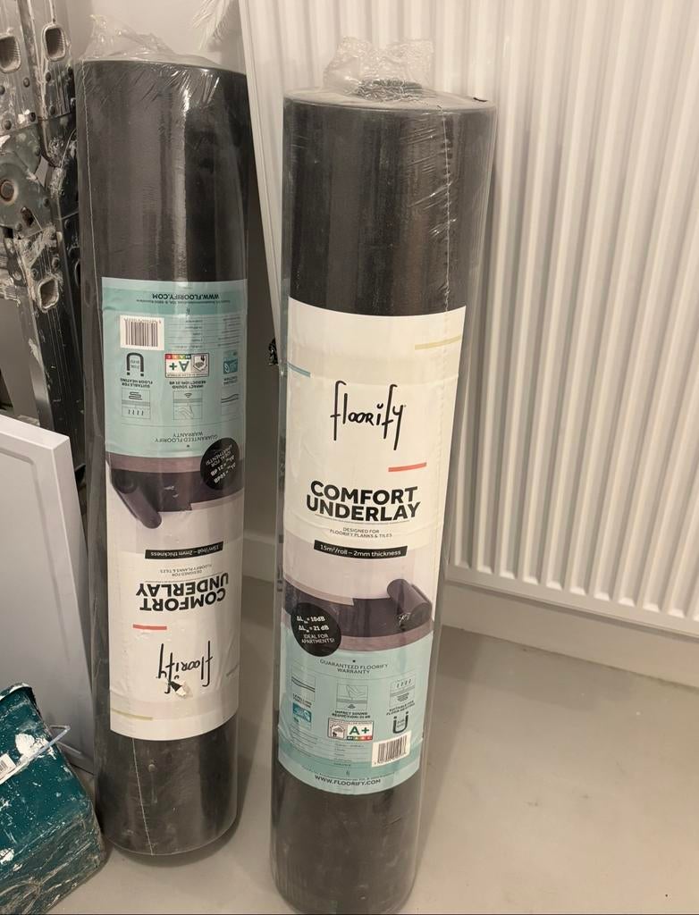 3 rollen Floorify comfort ondervloer, Doe-het-zelf en Bouw, Ophalen, Zo goed als nieuw