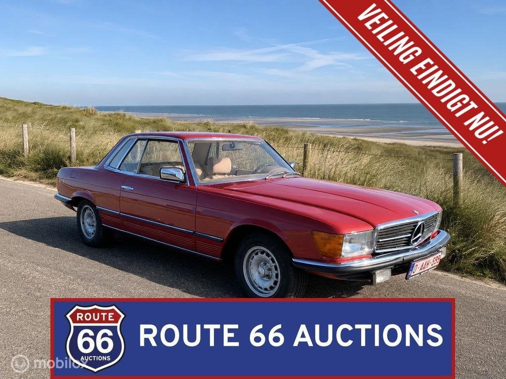Mercedes-Benz 280 SLC | 1976 | Route 66 Auctions, Zwart, Mercedes-Benz, Bedrijf, Handgeschakeld