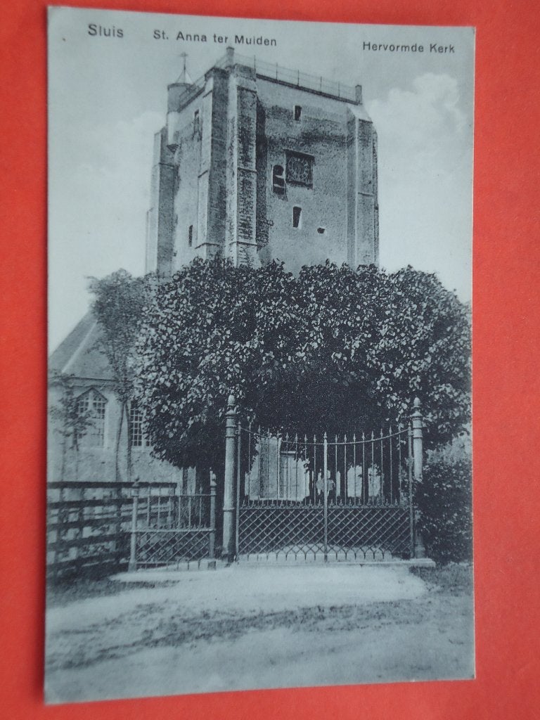 Zeeland > Sluis St. Anna ter Mulden Hervormde Kerk, Verzenden, 1920 tot 1940, Gelopen, Zeeland