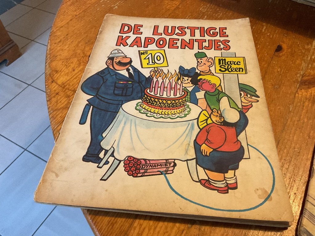 Lustige kapoentjes en piet fluwijn en bolleke, Gelezen, Marc Sleen, Ophalen of Verzenden, Meerdere stripboeken