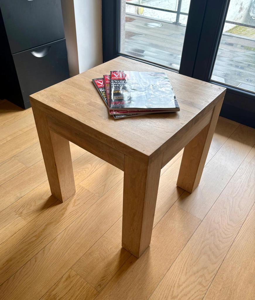 Lot de 2 tables basses / bouts de canapé, Moins de 55 cm, Enlèvement, Bois, Carré