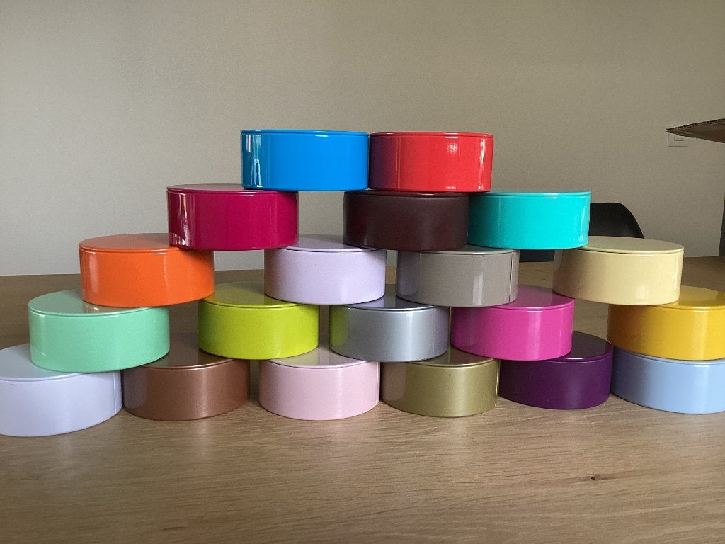 20 nieuwe doopsuiker-/opbergdoosjes verschillende kleuren, Ophalen of Verzenden, Nieuw