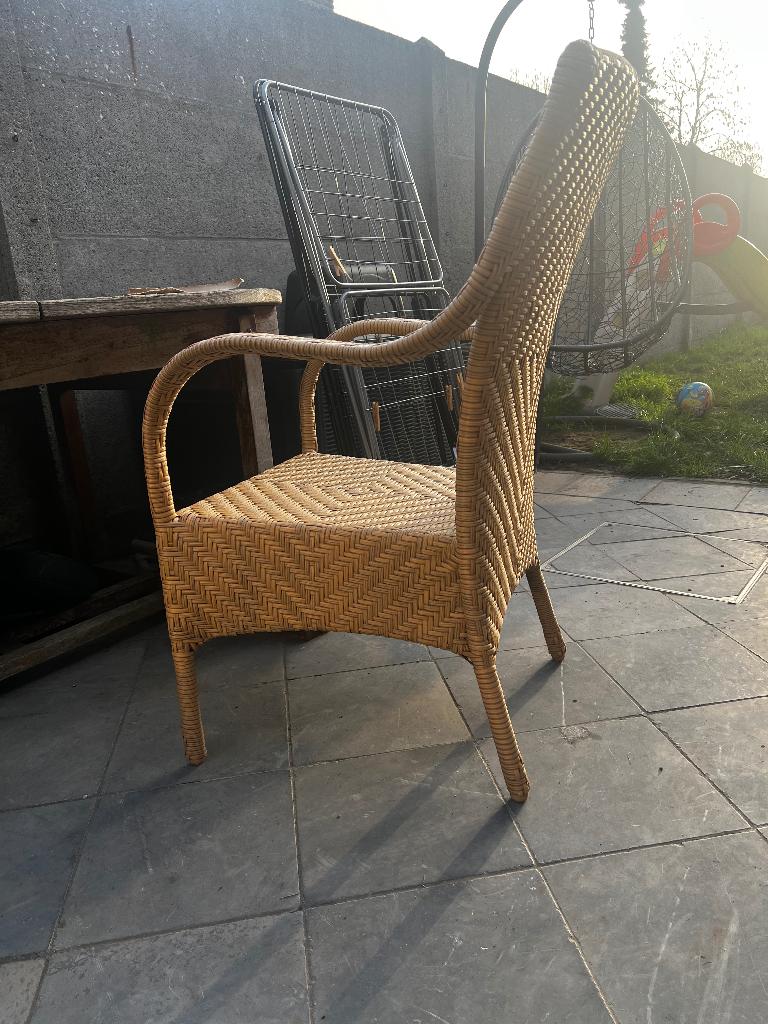 Tuin stoelen, Tuin en Terras, Tuinstoelen, Ophalen, Gebruikt, Rotan, Stapelbaar
