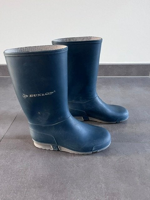 blauwe Dunlop laarzen maat 32, Gebruikt, Jongen of Meisje, Ophalen of Verzenden, Laarzen