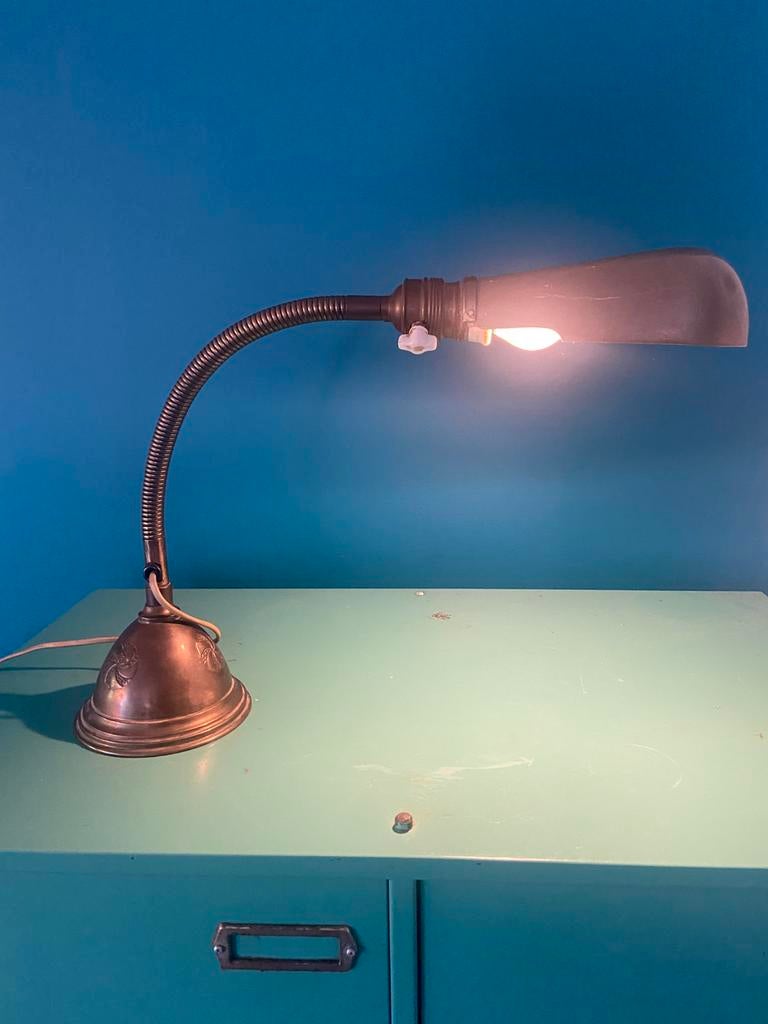 Vintage bureaulamp / tafellamp ( jaren 30–50), Antiek en Kunst, Ophalen of Verzenden