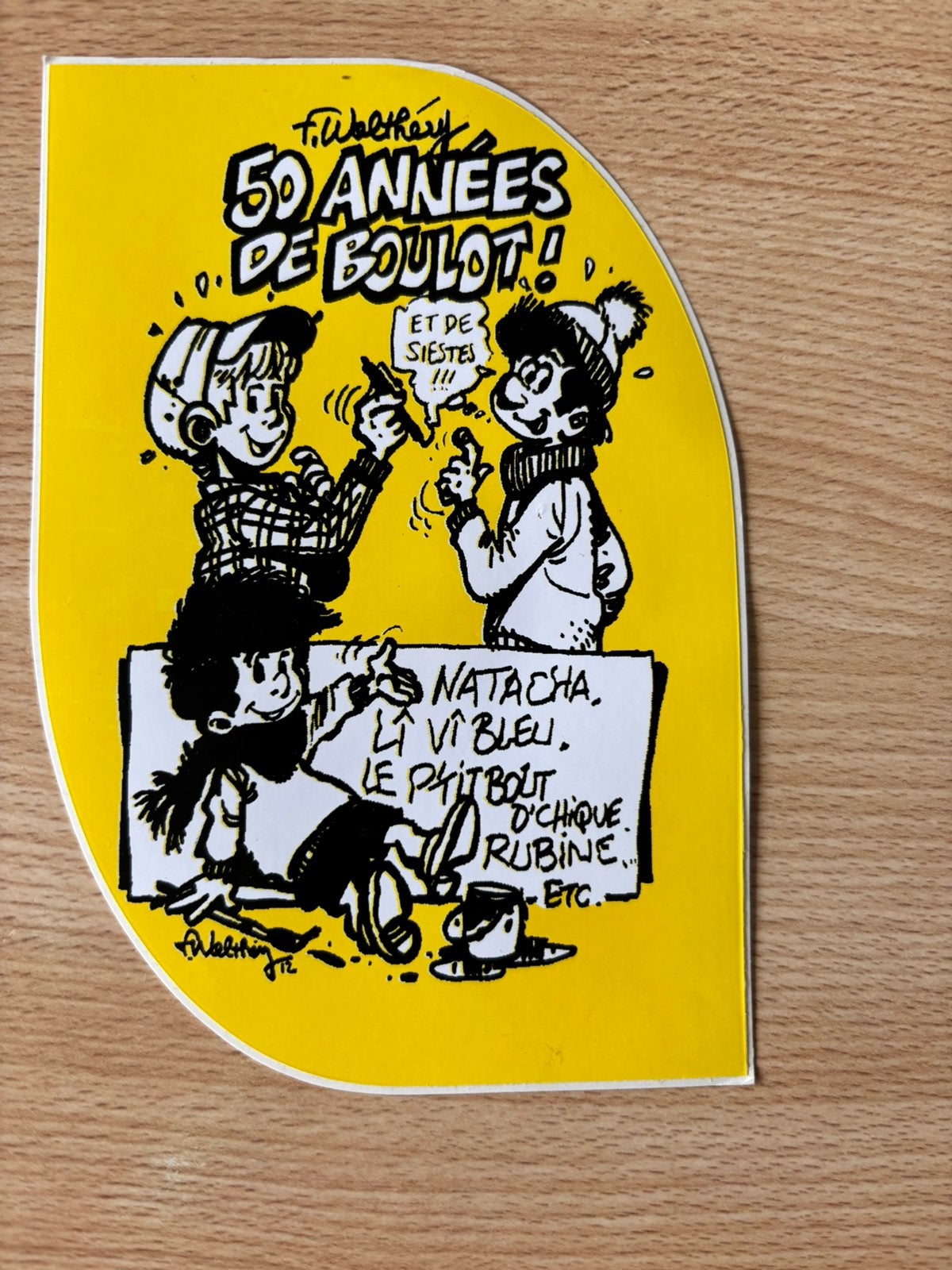 Sticker Walthéry  50 Années de Boulot !, Collections, Enlèvement ou Envoi, Comme neuf
