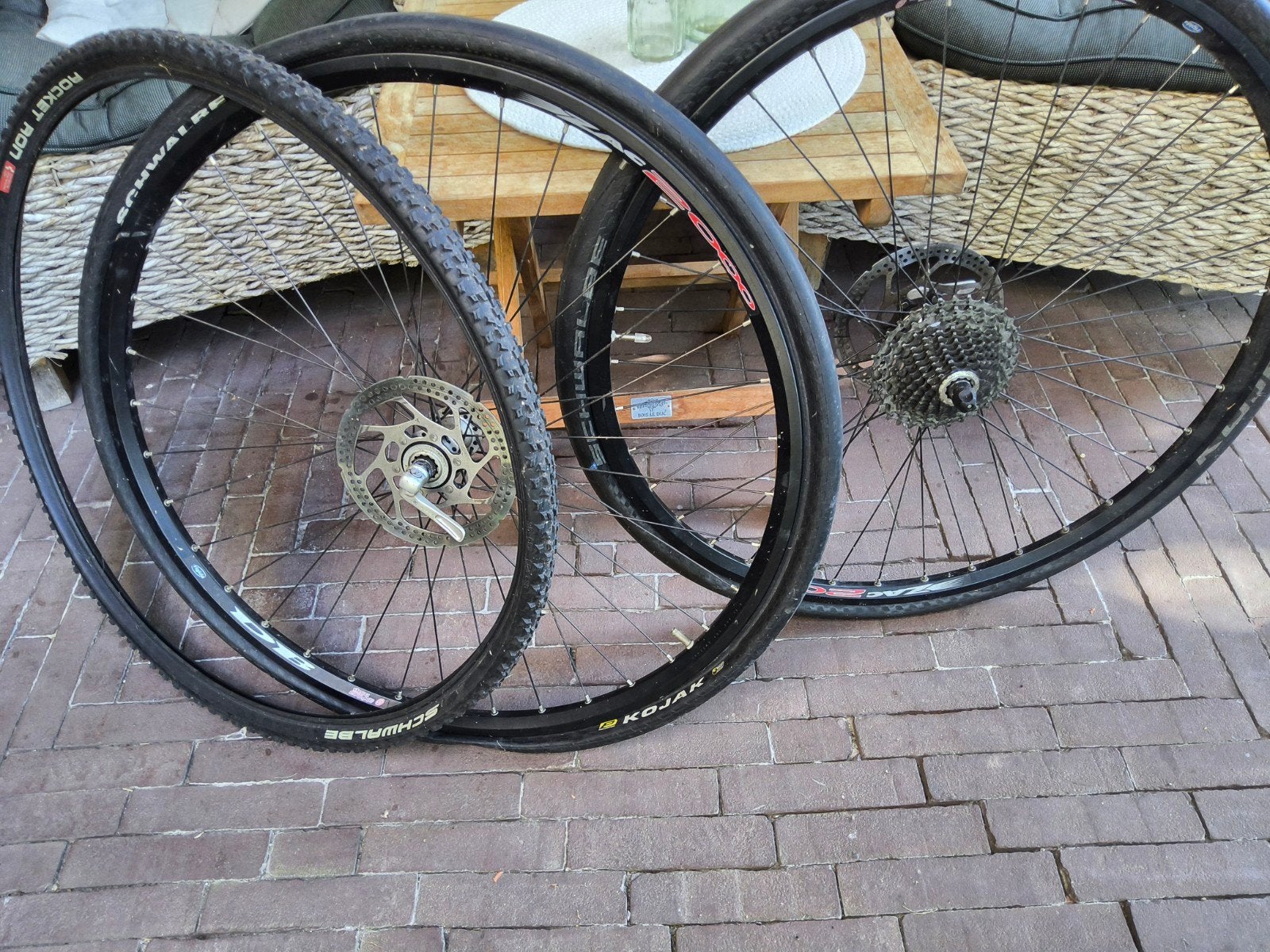 voor - en achterwiel uit gravelbike, Cube 28', 2 slicks zgan, Fietsen en Brommers, Gebruikt, Gravelbike, Aluminium, Cube