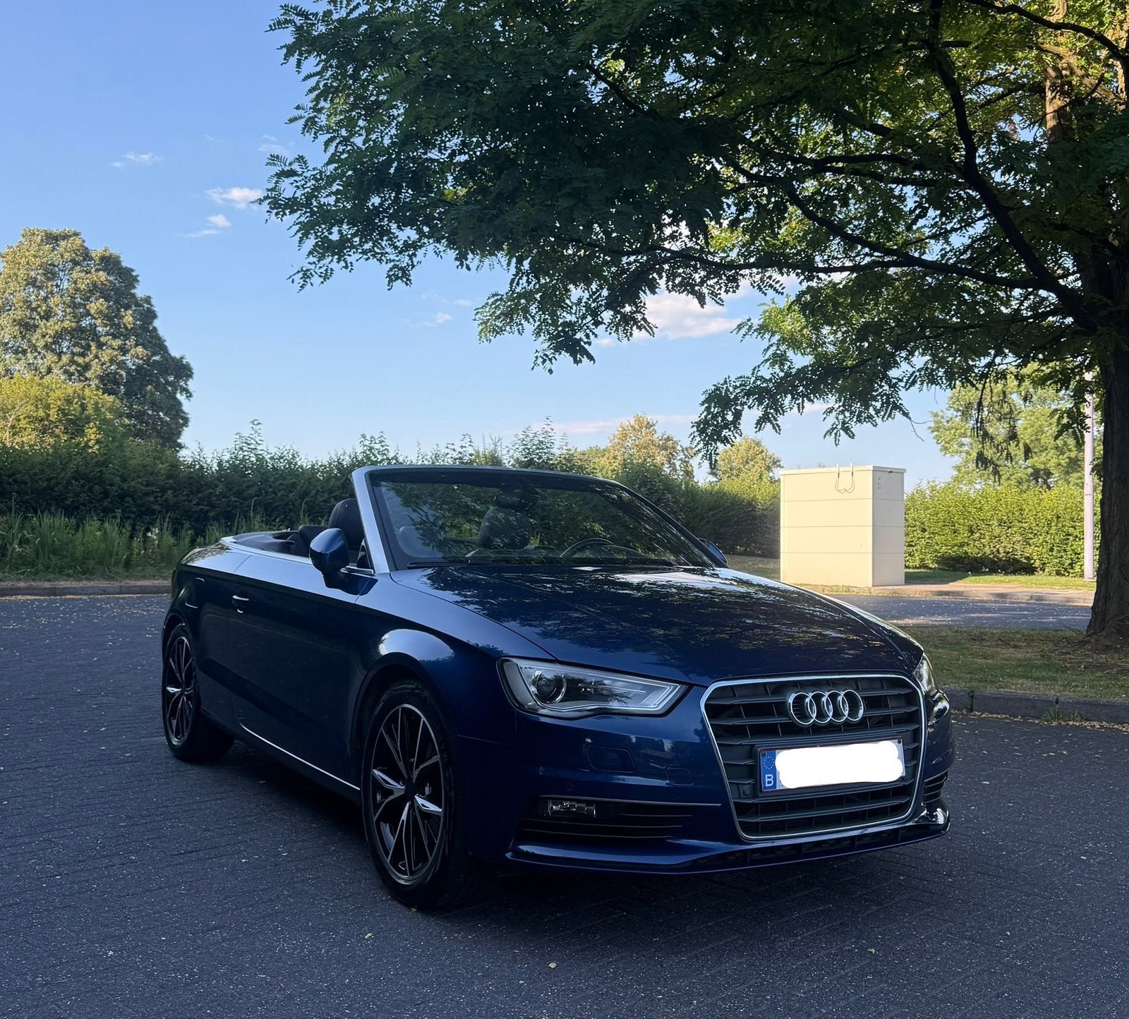 Audi A3 Cabriolet 2014 Euro 6b 2.0L Diesel 120.000 km, Auto's, Cabriolet, Blauw, Leder, Particulier