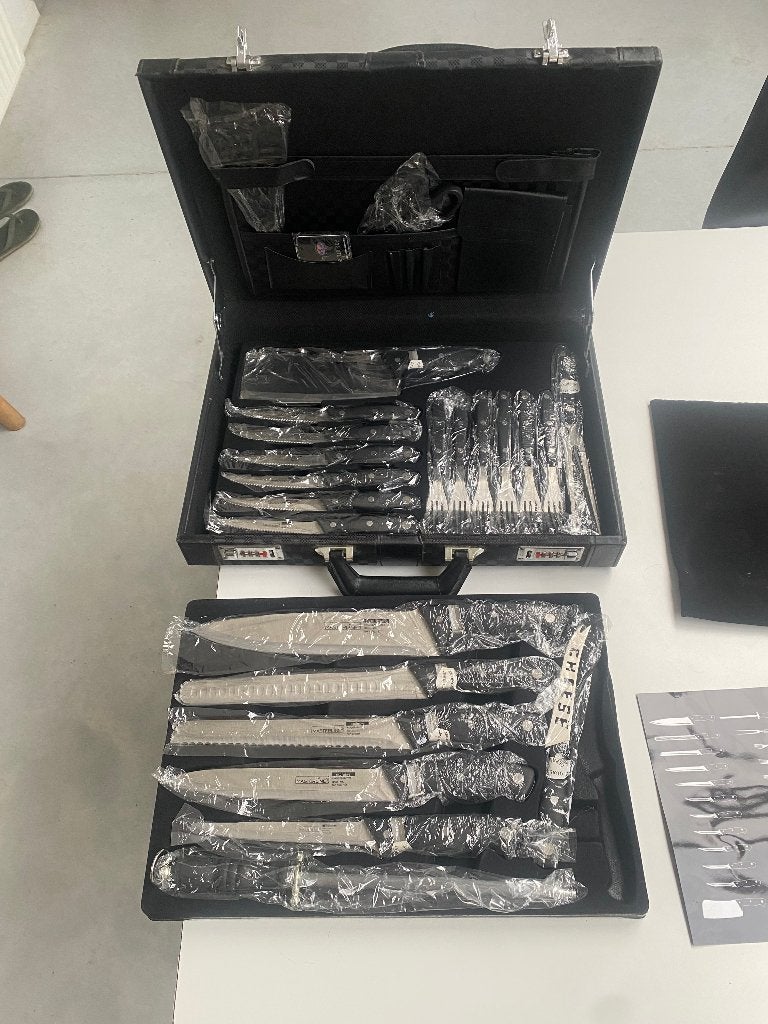 Messen koffer set, Ophalen of Verzenden, Nieuw, Bestekset, Messenset