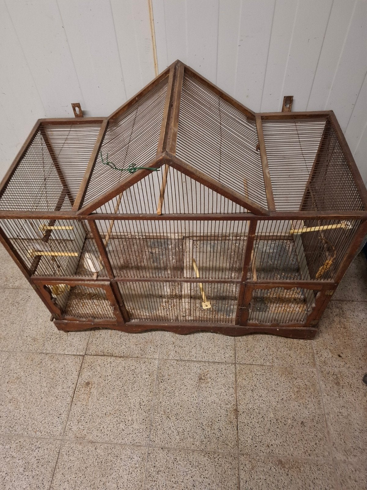 Ancienne cage à oiseaux en bois, Animaux & Accessoires, Enlèvement, Cage à oiseaux
