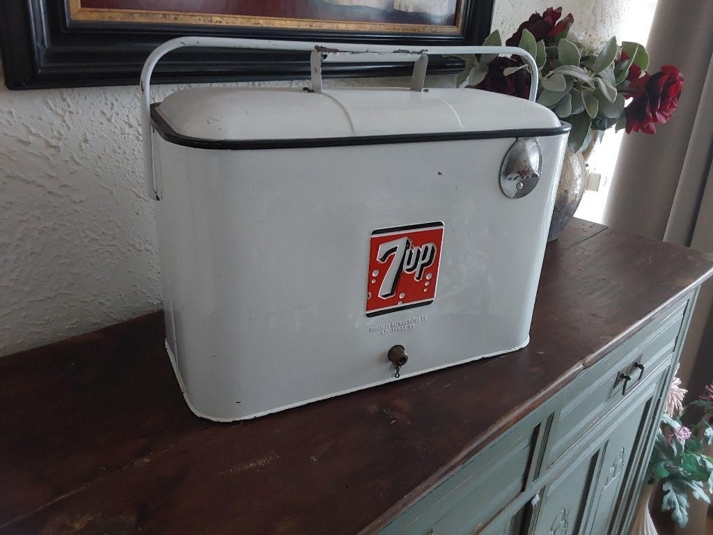 7-UP Koelbox - Airline Origineel +-1950, Verzamelen, Ophalen of Verzenden, Zo goed als nieuw