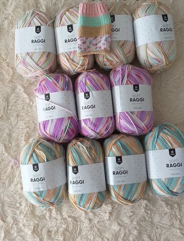 nieuwe kousen breiwol Järbo Soft Raggi 100 gr ., Ophalen of Verzenden, Nieuw, Breien of Haken, Wol of Garen
