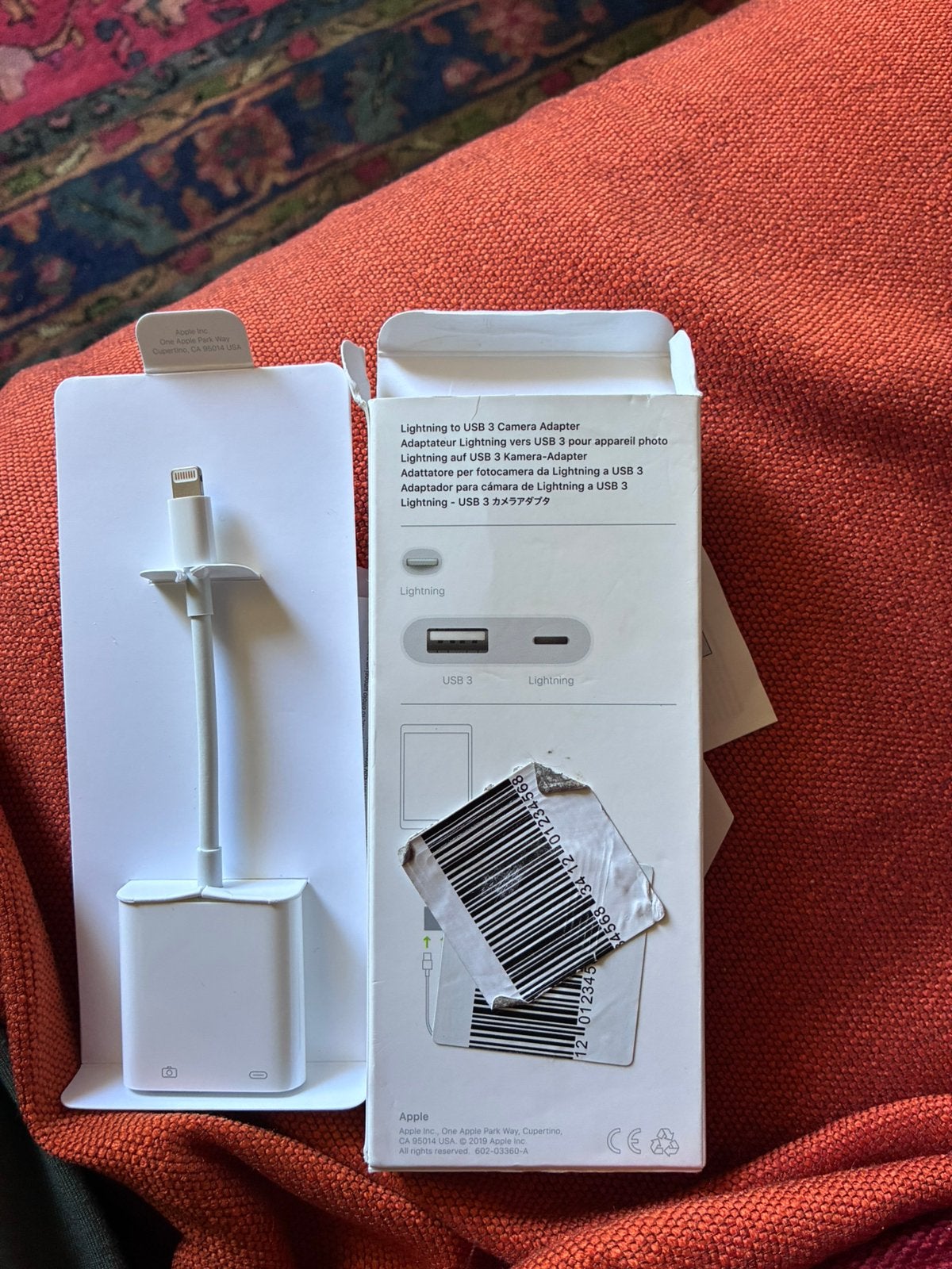 Lightning to USB 3 camera adapter Apple, Telecommunicatie, Mobiele telefoons | Telefoon-opladers, Nieuw, Apple iPhone, Ophalen