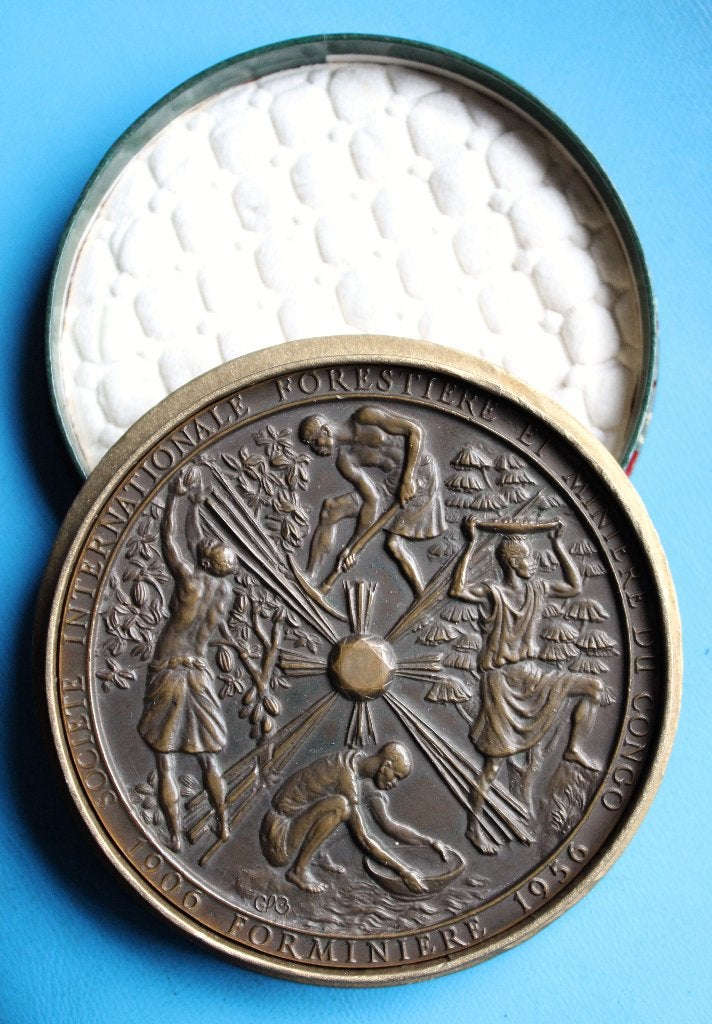 Bronzen Medaille ~~ Oevres Sociales Le Berceau du Kasai ~~, Ophalen of Verzenden, Brons