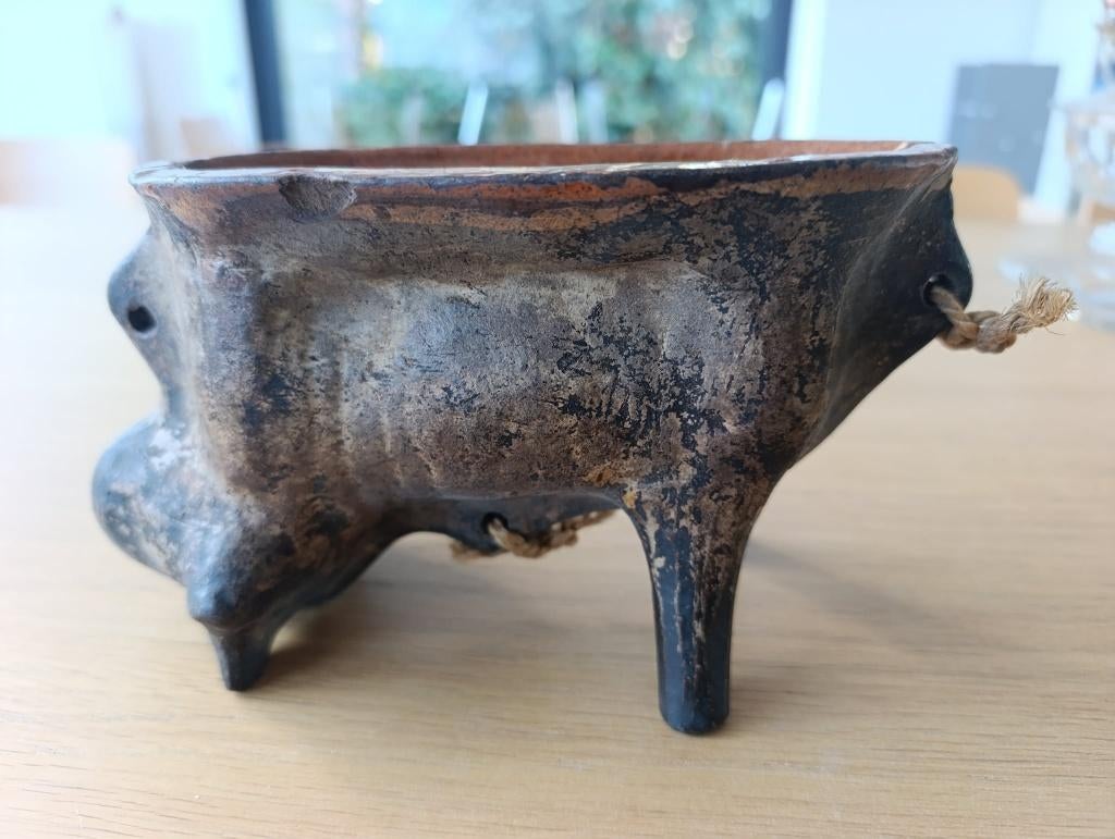 Ancien moule à beurre en céramique – forme vache – fin XIXe, Enlèvement