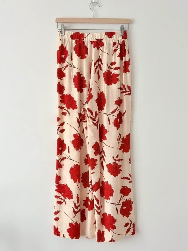 Pantalon fleuri fluide, Ophalen of Verzenden
