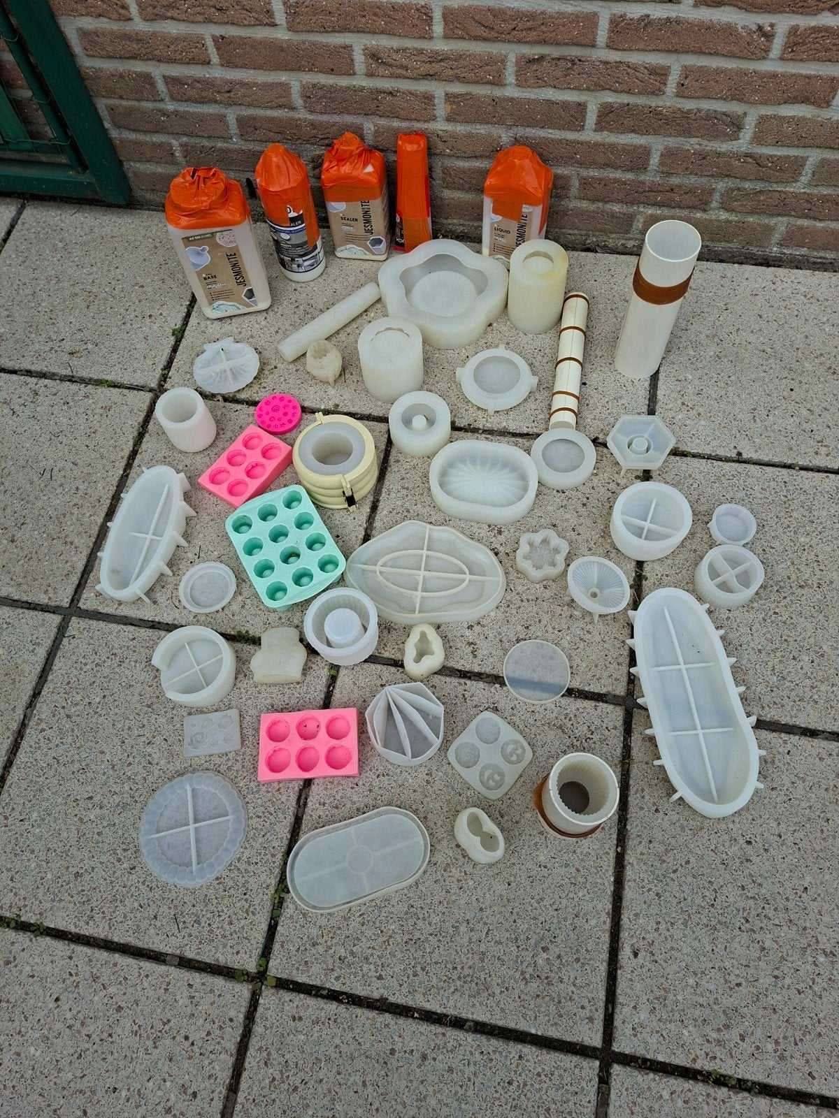 siliconen mallen met beton inpregneermiddel, Hobby en Vrije tijd, Ophalen