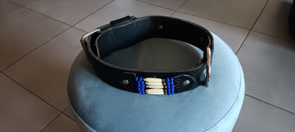 Hondenhalsband van leer!, Dieren en Toebehoren, Ophalen, Handgemaakt, Nieuw