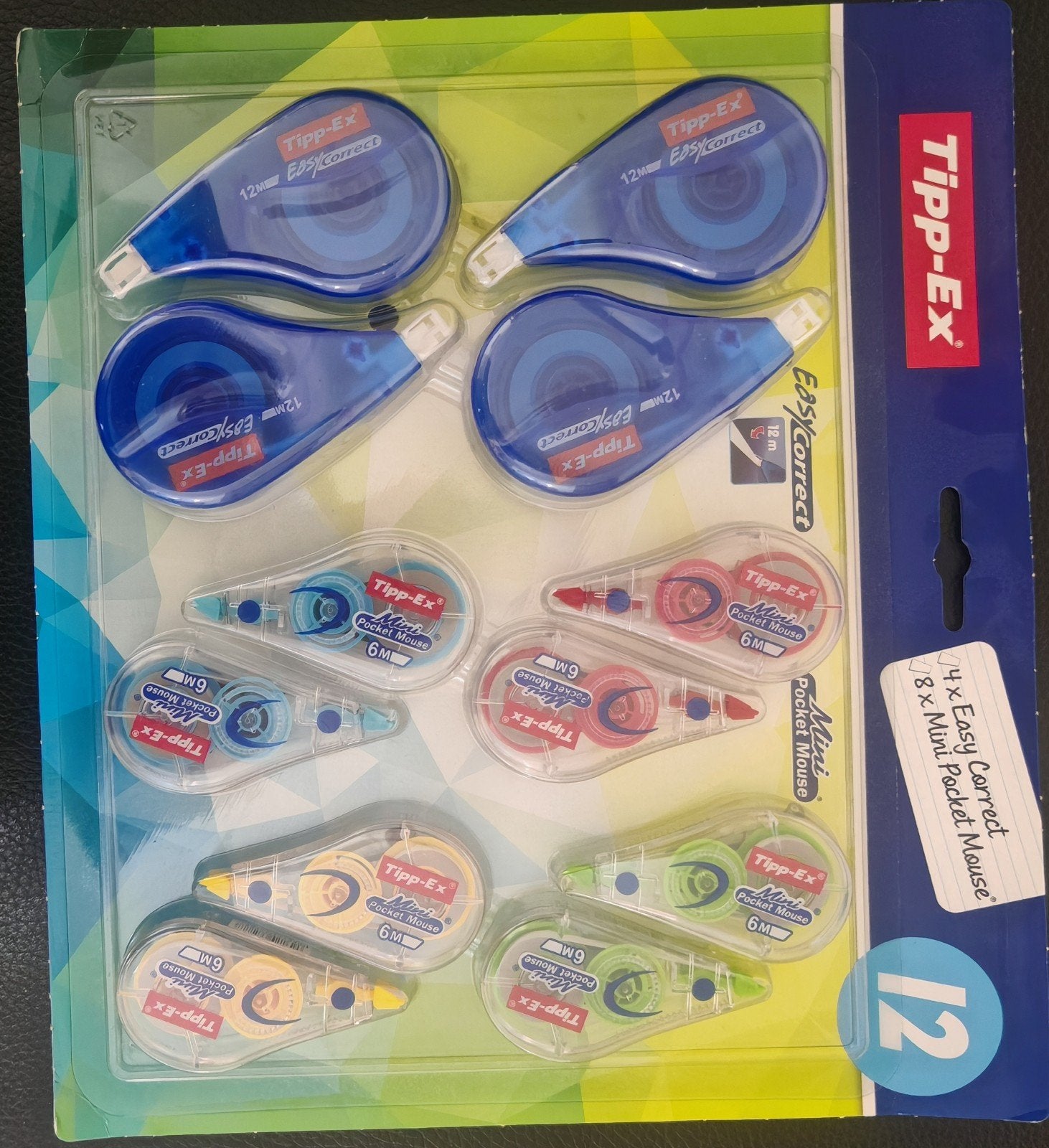 12 Tipp-Ex in blisterverpakking, Hobby en Vrije tijd, Gezelschapsspellen | Overige, Ophalen, Nieuw