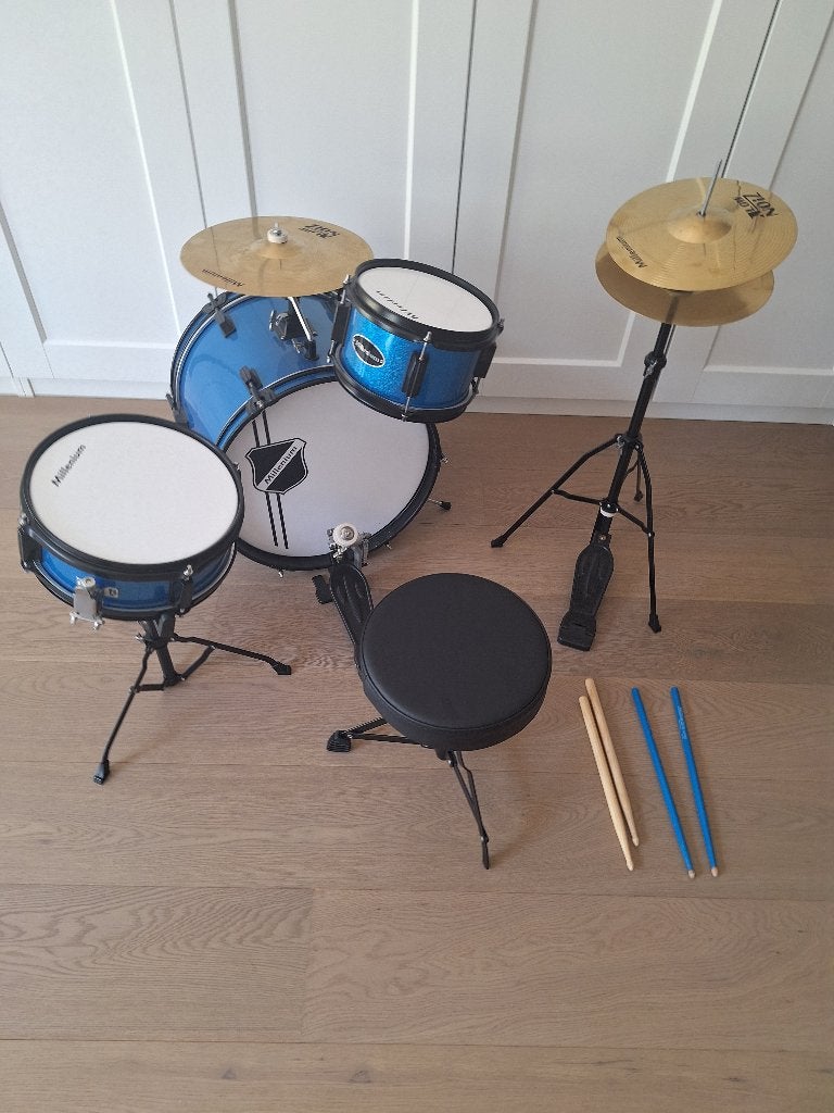 Millenium Youngster Drum Set Bundle Blue kinderdrumstel, Muziek en Instrumenten, Ophalen, Zo goed als nieuw