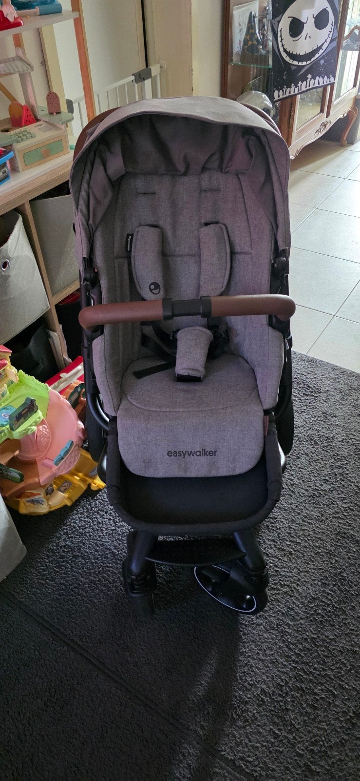 Poussette grise exclusive Easywalker Harvey 3, Autres marques, Tige de poussée réglable, Poussette combi, Comme neuf