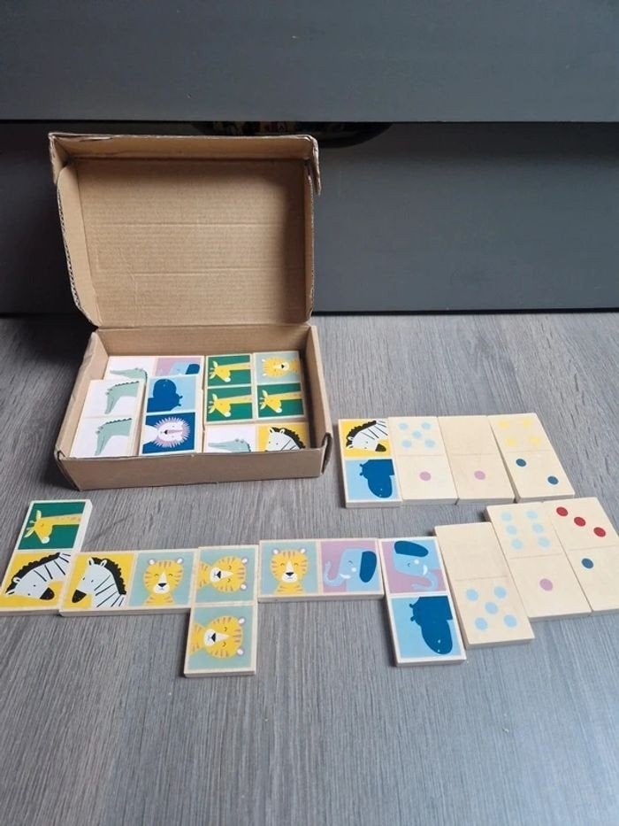 Jeu Domino safari de la collection Dille & Kamille., 1 ou 2 joueurs, Enlèvement ou Envoi, Neuf, Dille & Kamille