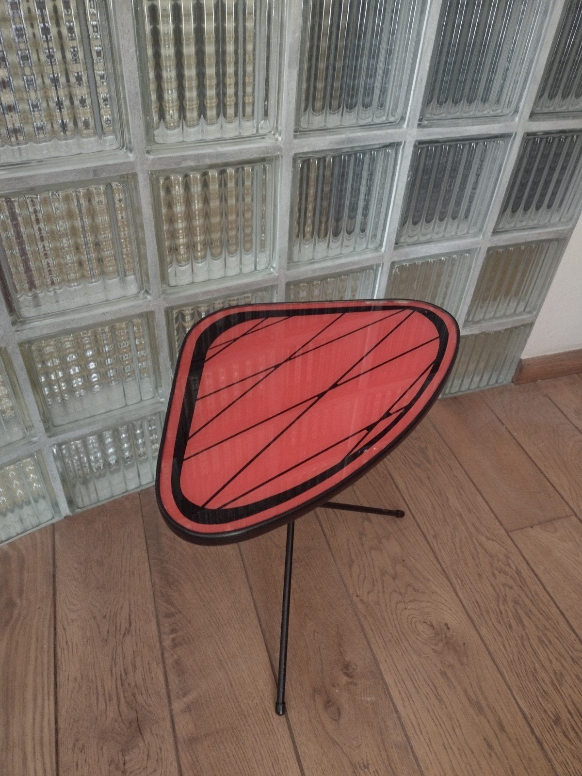 Expo 58 tripode salontafel, Antiek en Kunst, Ophalen, Glas