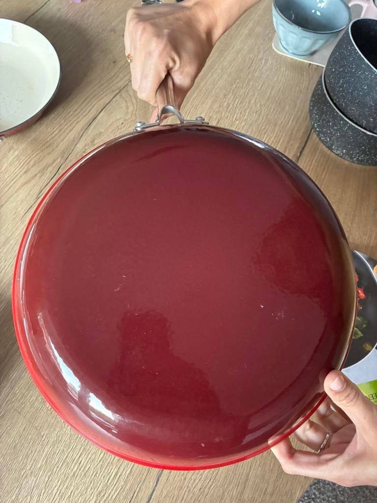 Greenpan Rood 20 & 28 cm, Huis en Inrichting, Ophalen of Verzenden, Zo goed als nieuw