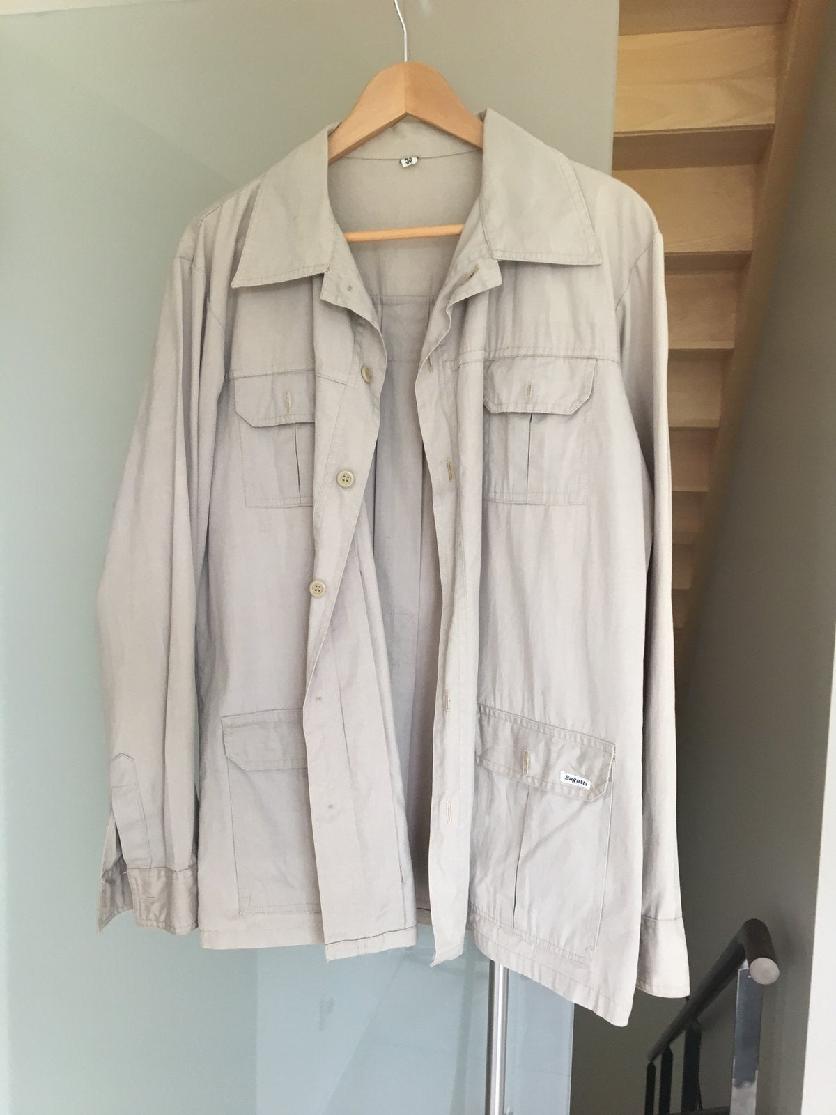 Veste vintage Bugati, Enlèvement, Porté, Taille 52/54 (L), Beige