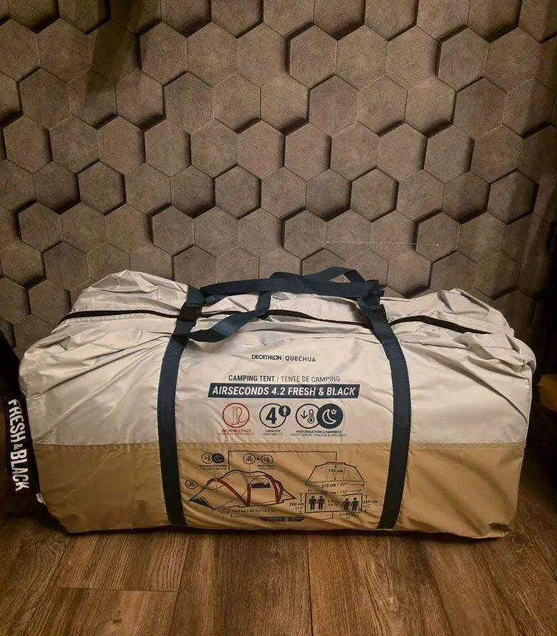 Quechua Air Seconds 4.2 Fresh & Black, Caravans en Kamperen, Tenten, Ophalen of Verzenden