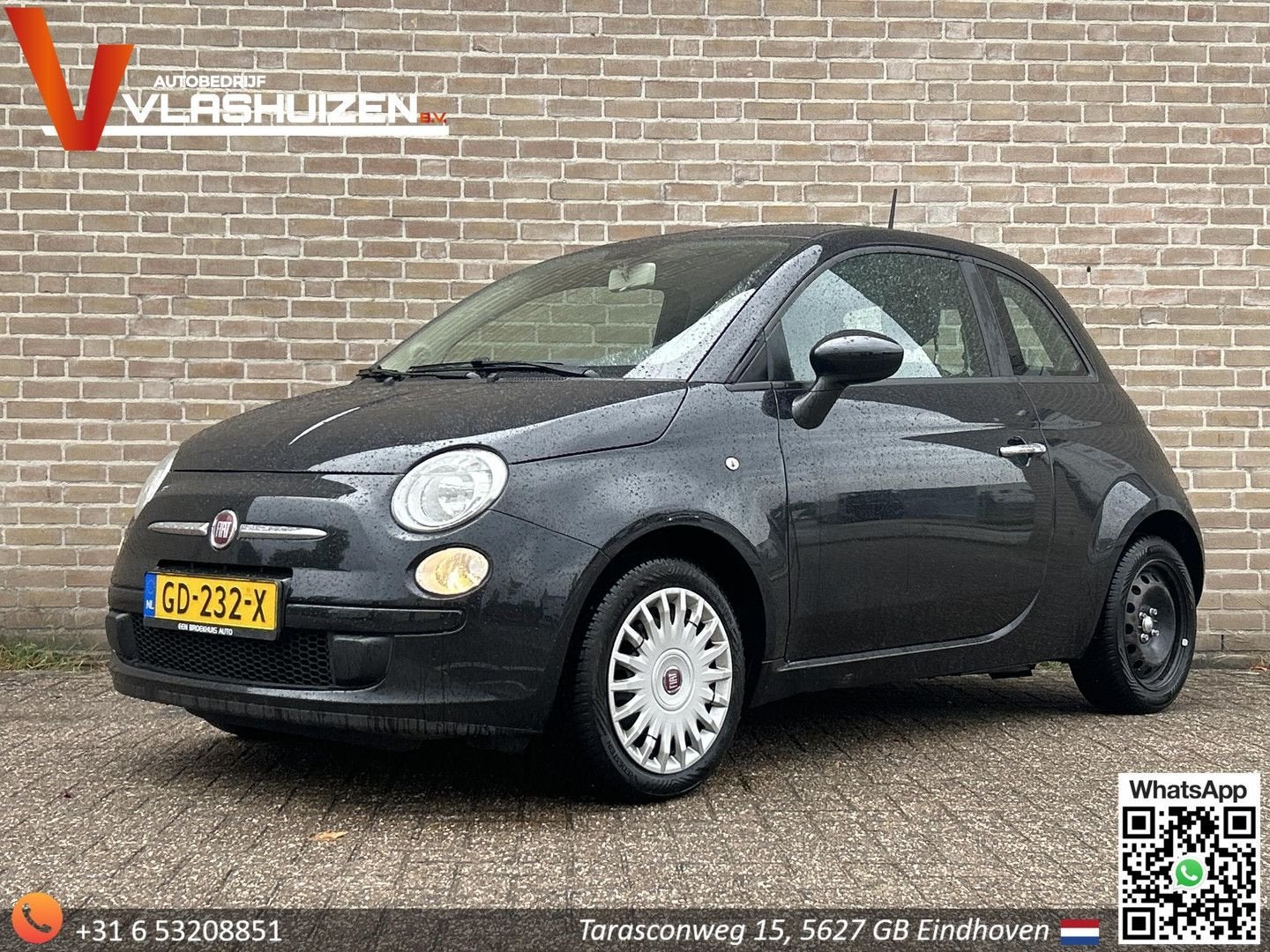 Fiat 500 1.0 TwinAir Pop | Airco |, Auto's, 88 g/km, Zwart, Bedrijf, Handgeschakeld
