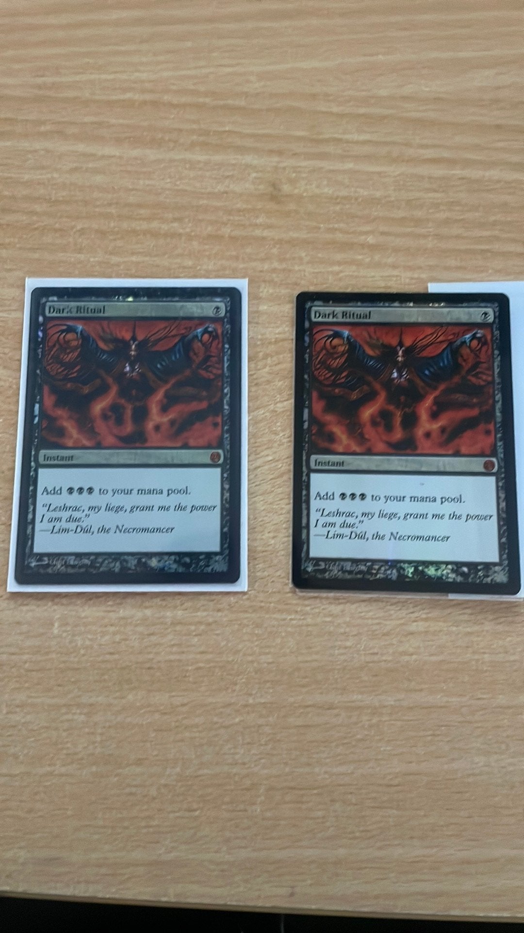 Magic The Gathering - Dark Ritual (foil) x2, Hobby & Loisirs créatifs, Enlèvement ou Envoi, Comme neuf, Foil
