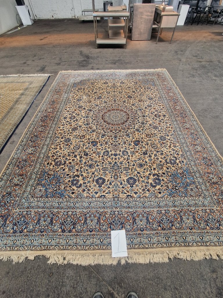 Perzisch tapijt handgeknoopt KASHAN 3.10m op 4.05, Huis en Inrichting, Stoffering | Tapijten en Vloerkleden, Ophalen, Gebruikt