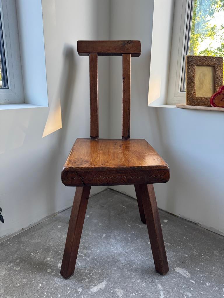 Brutalist Chair from Mobichalet, 1950s, Ophalen