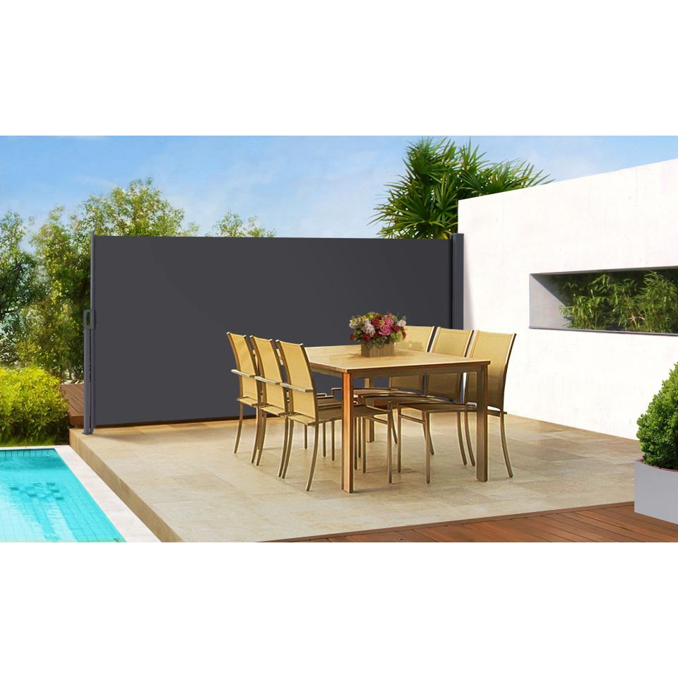 2 paravents retratractables anthracites NEUFS 4m x 1,80m, Jardin & Terrasse, Enlèvement, Comme neuf
