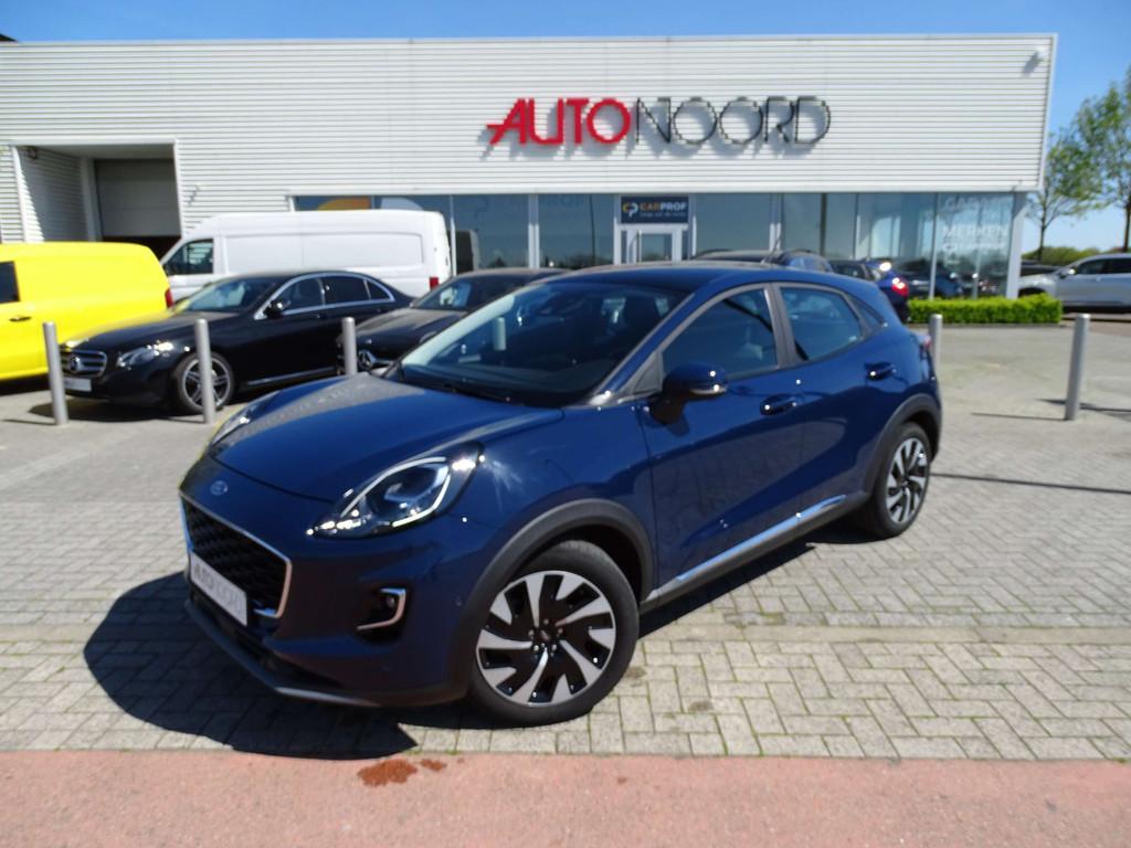 Ford Puma Puma 1.0 EcoBoost MHEV 92kW Titanium Design, Auto's, Ford, Voorwielaandrijving, Stof, Blauw, Bedrijf