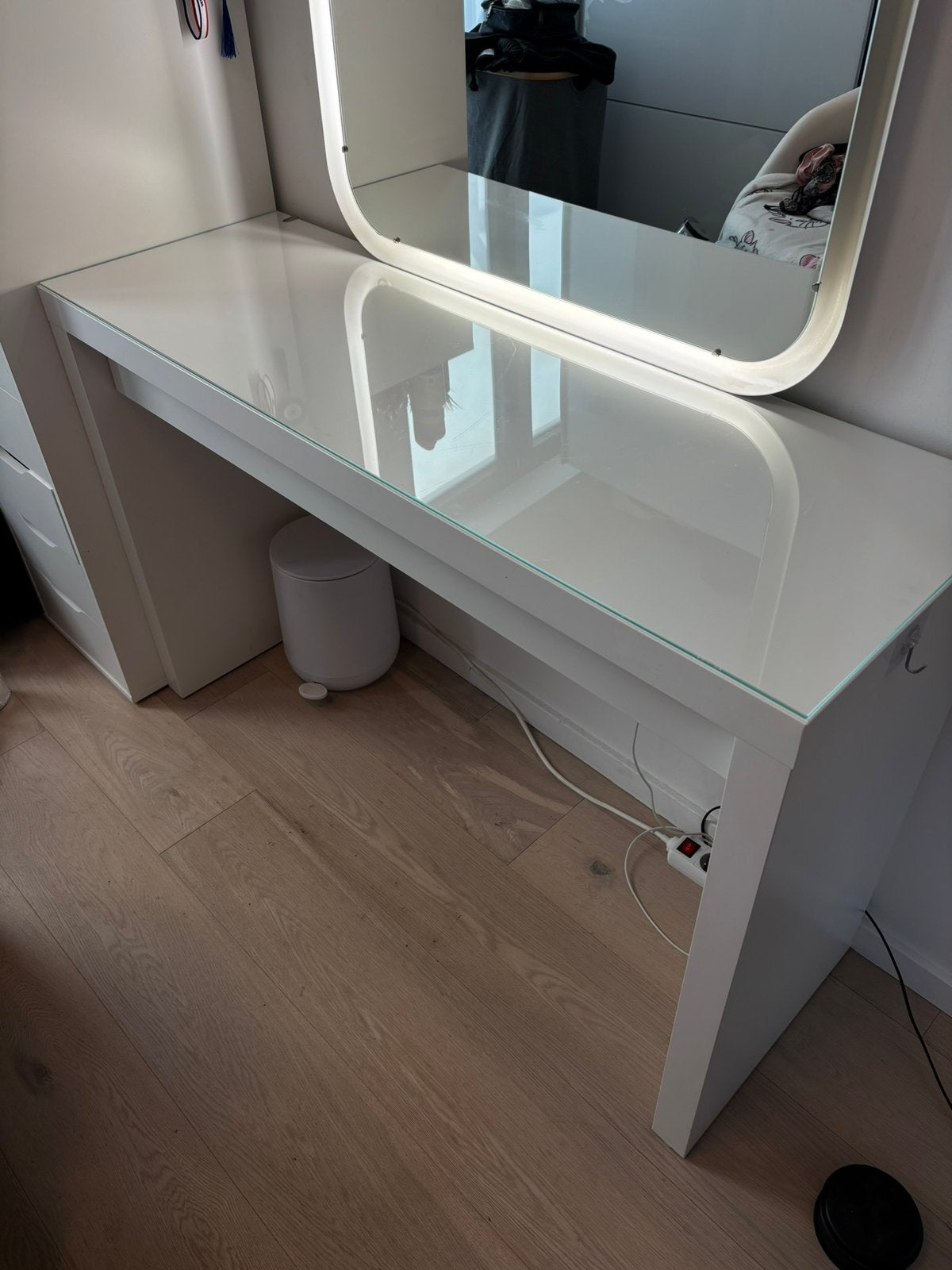 Ikea malm dressing tafel, Enlèvement, Comme neuf, Verre