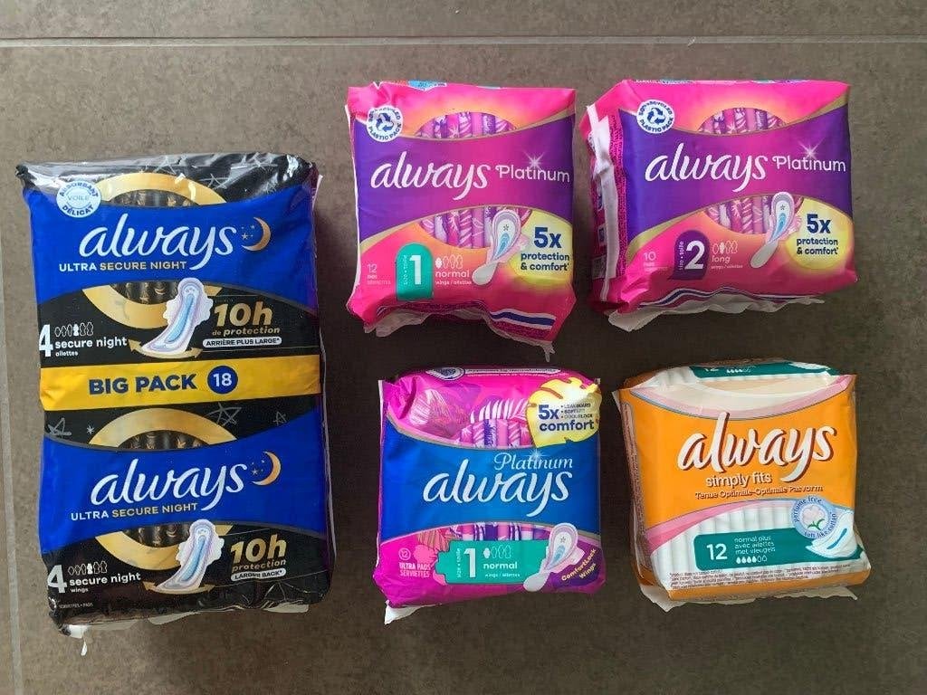 5 pakken Always, Handtassen en Accessoires, Uiterlijk | Lichaamsverzorging, Ophalen of Verzenden, Nieuw, Overige typen